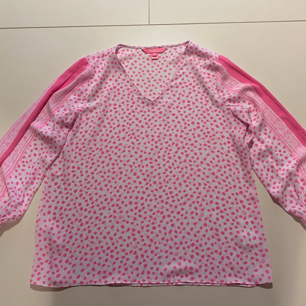 Lilly Pulitzer Pink Floral Blouse